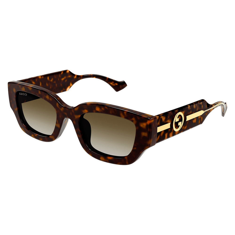 NWT Gucci GG1558SK-002 Tortoise Square 51mm Sunglasses
